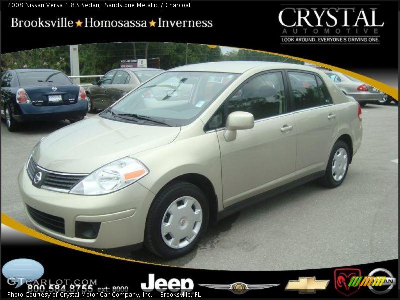 Sandstone Metallic / Charcoal 2008 Nissan Versa 1.8 S Sedan