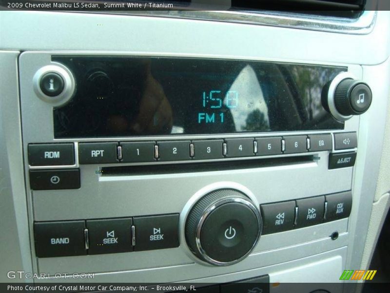 Summit White / Titanium 2009 Chevrolet Malibu LS Sedan