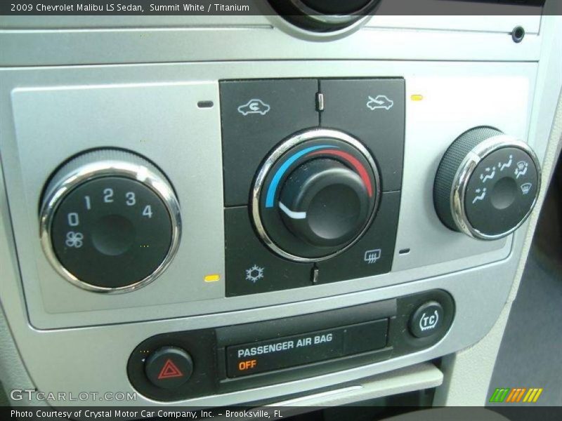 Summit White / Titanium 2009 Chevrolet Malibu LS Sedan