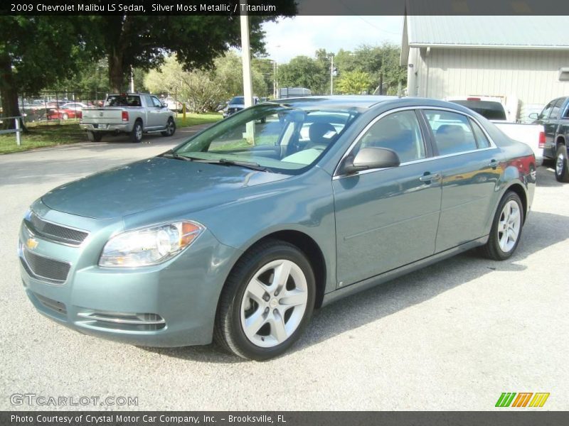 Silver Moss Metallic / Titanium 2009 Chevrolet Malibu LS Sedan