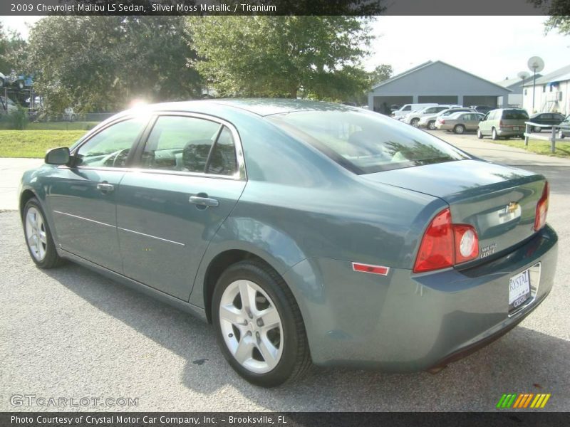 Silver Moss Metallic / Titanium 2009 Chevrolet Malibu LS Sedan