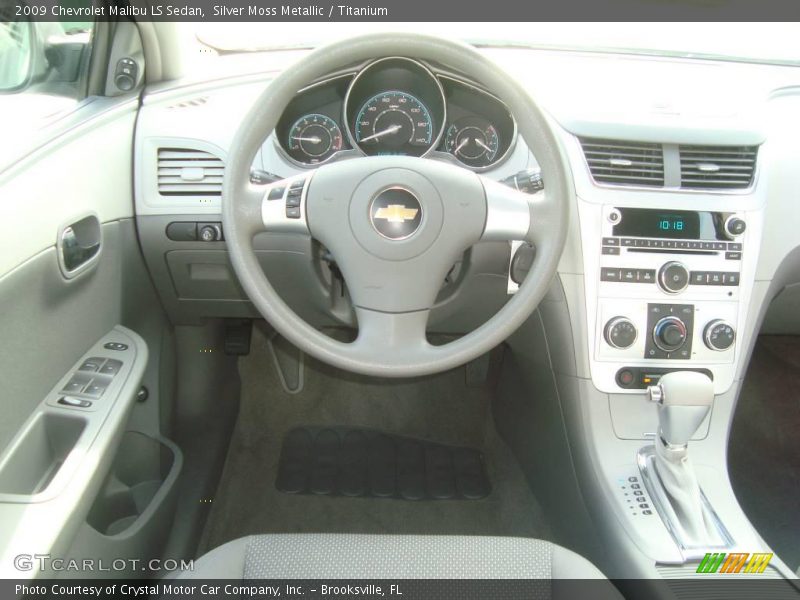 Silver Moss Metallic / Titanium 2009 Chevrolet Malibu LS Sedan