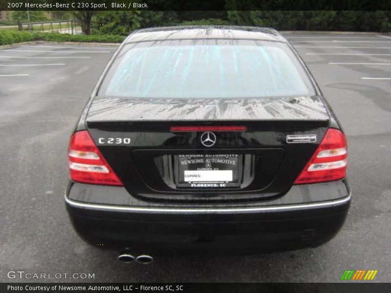 Black / Black 2007 Mercedes-Benz C 230 Sport