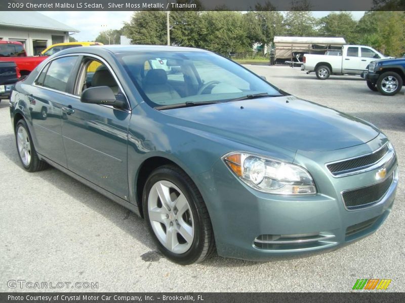 Silver Moss Metallic / Titanium 2009 Chevrolet Malibu LS Sedan