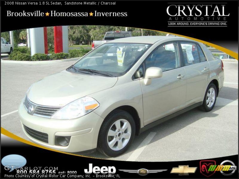 Sandstone Metallic / Charcoal 2008 Nissan Versa 1.8 SL Sedan
