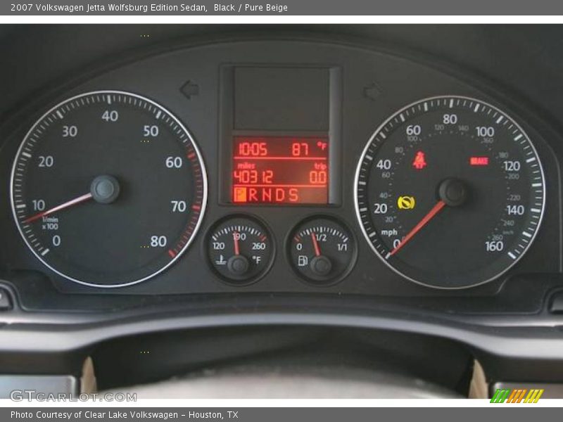Black / Pure Beige 2007 Volkswagen Jetta Wolfsburg Edition Sedan