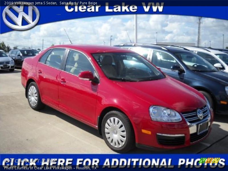 Salsa Red / Pure Beige 2009 Volkswagen Jetta S Sedan