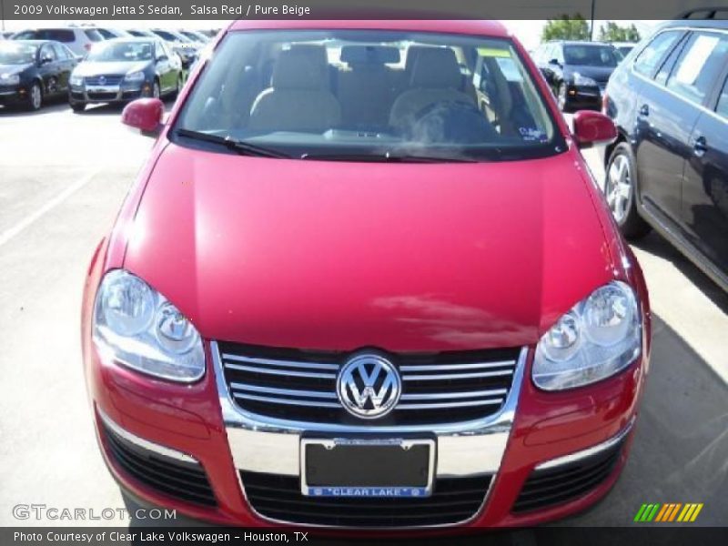 Salsa Red / Pure Beige 2009 Volkswagen Jetta S Sedan