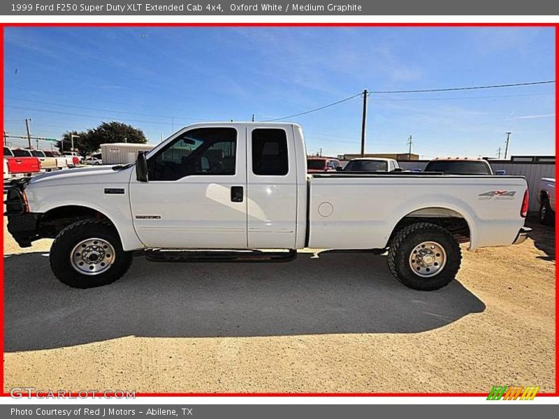 Oxford White / Medium Graphite 1999 Ford F250 Super Duty XLT Extended Cab 4x4
