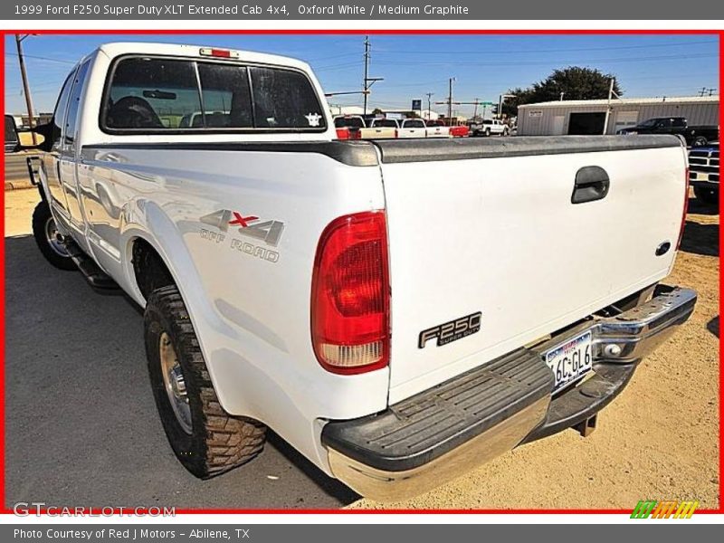 Oxford White / Medium Graphite 1999 Ford F250 Super Duty XLT Extended Cab 4x4