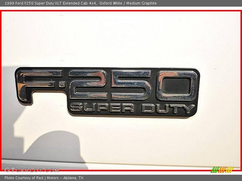 Oxford White / Medium Graphite 1999 Ford F250 Super Duty XLT Extended Cab 4x4