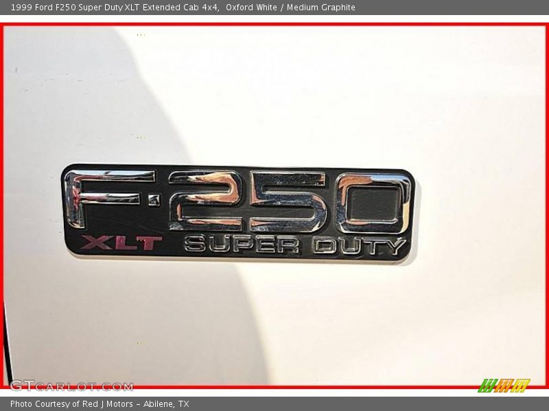 Oxford White / Medium Graphite 1999 Ford F250 Super Duty XLT Extended Cab 4x4