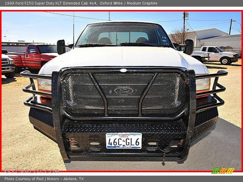 Oxford White / Medium Graphite 1999 Ford F250 Super Duty XLT Extended Cab 4x4