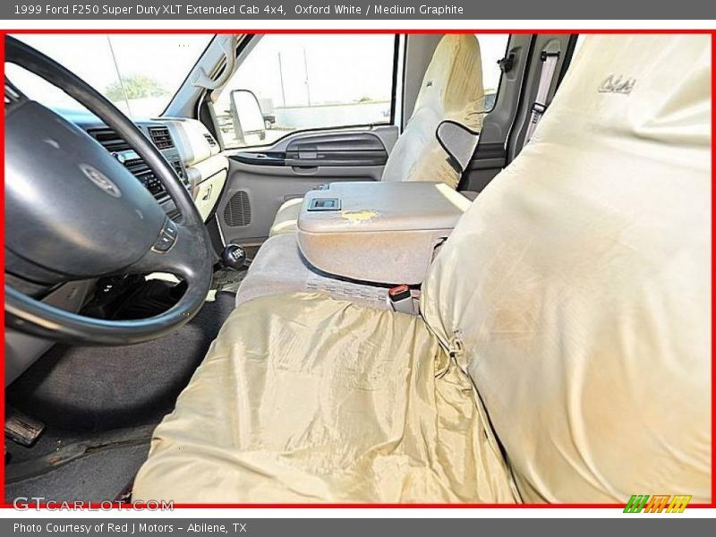 Oxford White / Medium Graphite 1999 Ford F250 Super Duty XLT Extended Cab 4x4