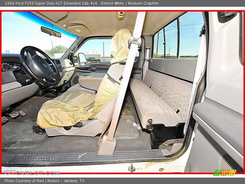 Oxford White / Medium Graphite 1999 Ford F250 Super Duty XLT Extended Cab 4x4