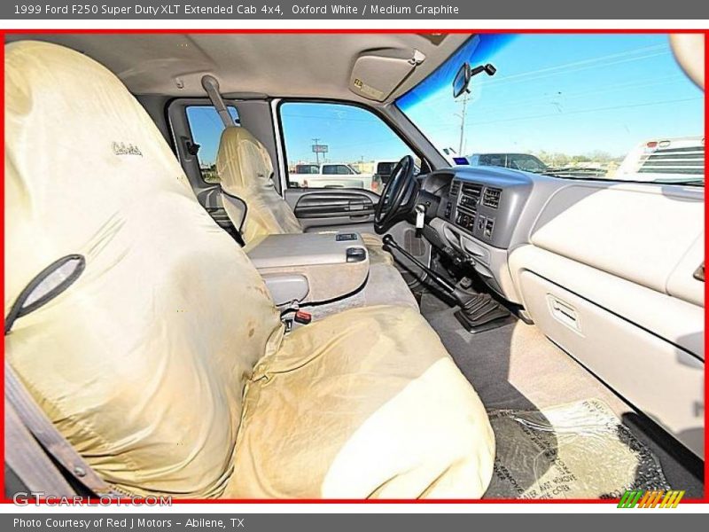 Oxford White / Medium Graphite 1999 Ford F250 Super Duty XLT Extended Cab 4x4