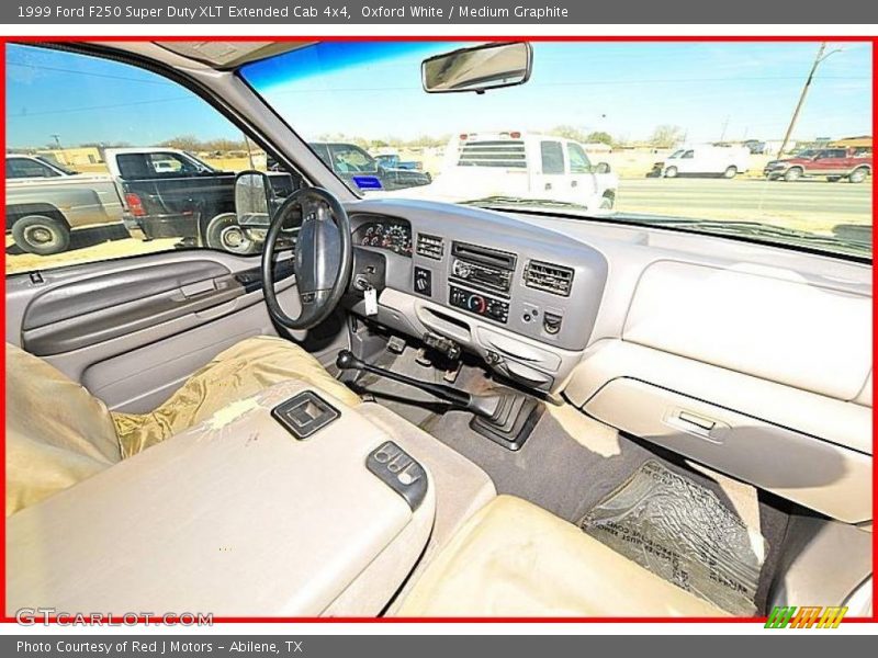 Oxford White / Medium Graphite 1999 Ford F250 Super Duty XLT Extended Cab 4x4