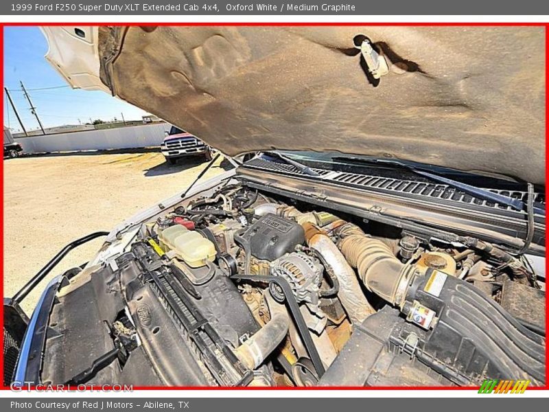 Oxford White / Medium Graphite 1999 Ford F250 Super Duty XLT Extended Cab 4x4