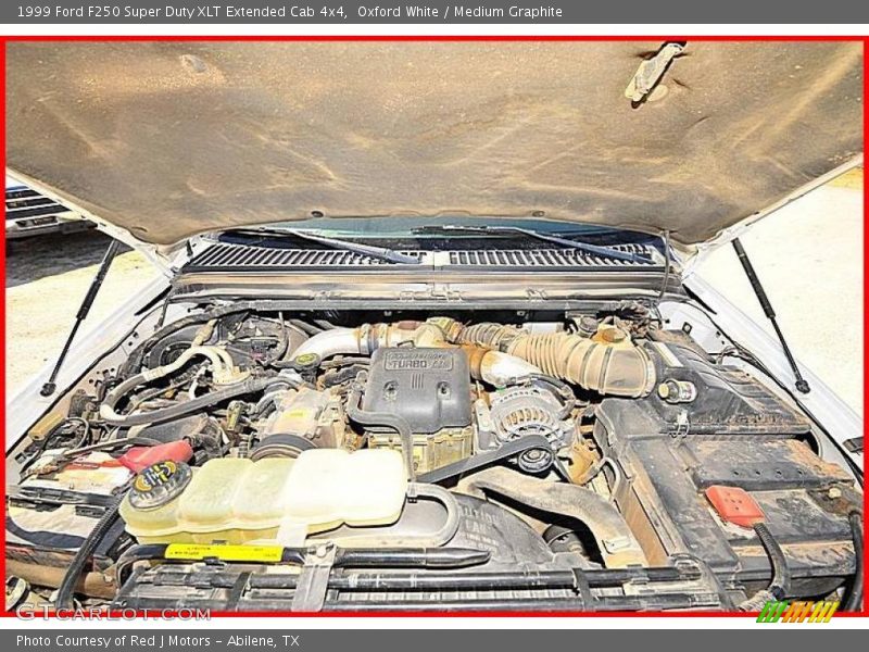 Oxford White / Medium Graphite 1999 Ford F250 Super Duty XLT Extended Cab 4x4