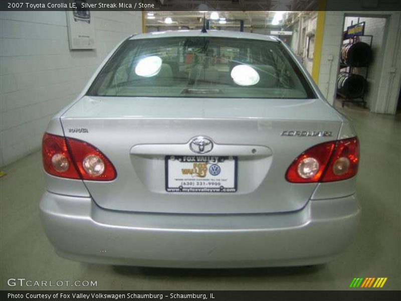 Silver Streak Mica / Stone 2007 Toyota Corolla LE