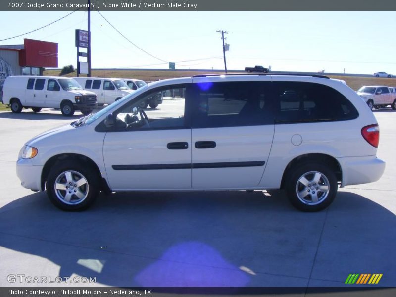 Stone White / Medium Slate Gray 2007 Dodge Grand Caravan SE