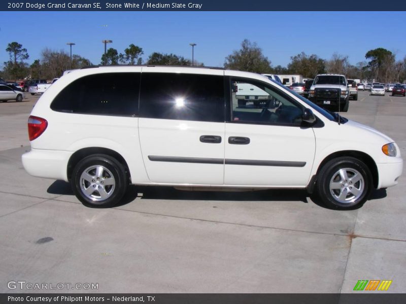 Stone White / Medium Slate Gray 2007 Dodge Grand Caravan SE