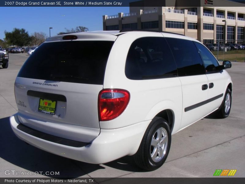 Stone White / Medium Slate Gray 2007 Dodge Grand Caravan SE