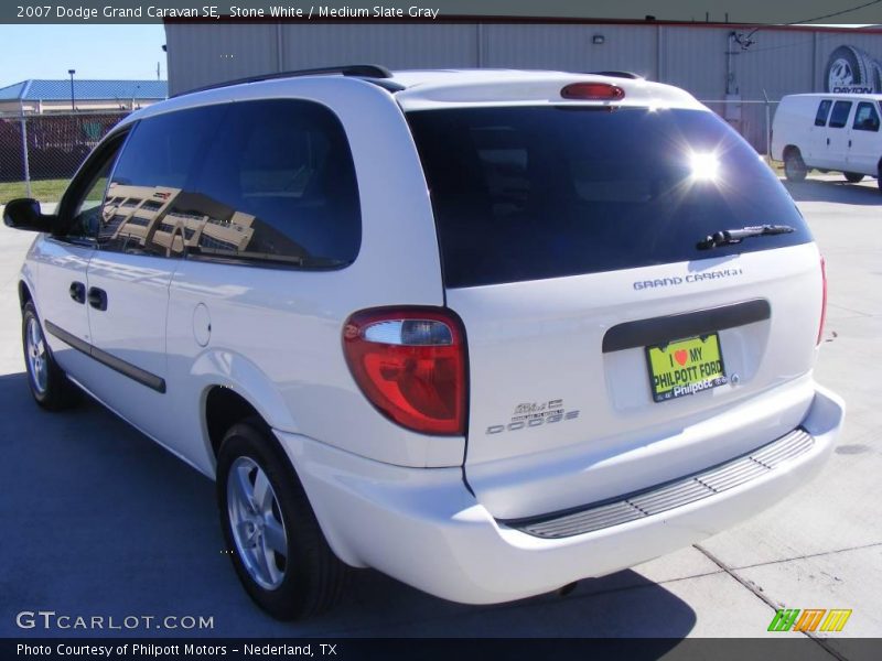 Stone White / Medium Slate Gray 2007 Dodge Grand Caravan SE