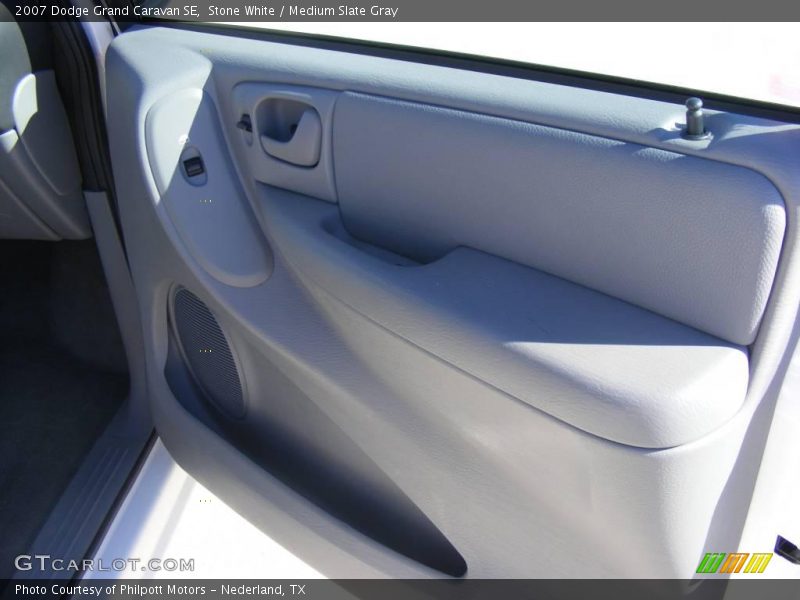 Stone White / Medium Slate Gray 2007 Dodge Grand Caravan SE