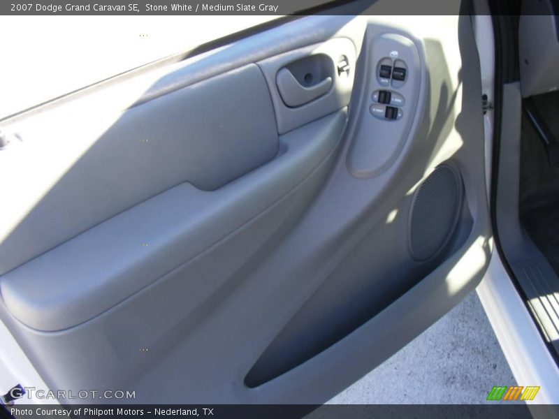 Stone White / Medium Slate Gray 2007 Dodge Grand Caravan SE