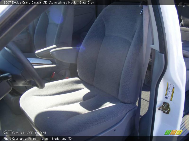 Stone White / Medium Slate Gray 2007 Dodge Grand Caravan SE