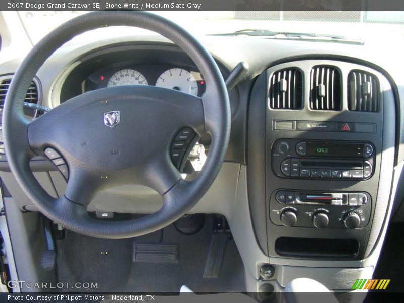 Stone White / Medium Slate Gray 2007 Dodge Grand Caravan SE
