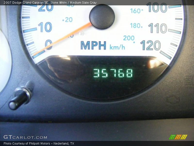 Stone White / Medium Slate Gray 2007 Dodge Grand Caravan SE