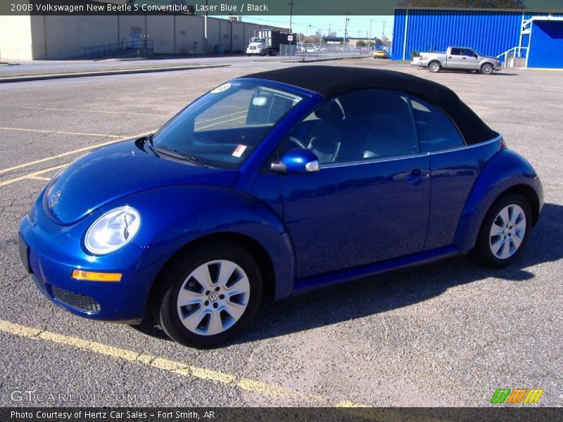 Laser Blue / Black 2008 Volkswagen New Beetle S Convertible