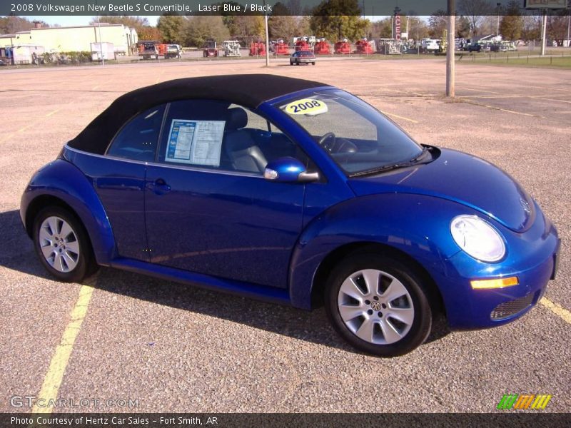 Laser Blue / Black 2008 Volkswagen New Beetle S Convertible