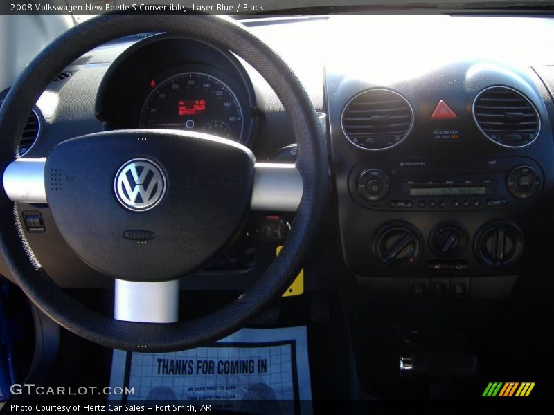 Laser Blue / Black 2008 Volkswagen New Beetle S Convertible