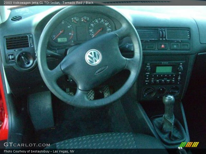 Tornado Red / Black 2003 Volkswagen Jetta GL TDI Sedan