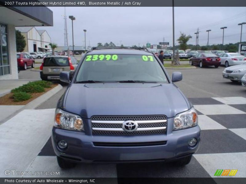 Bluestone Metallic / Ash Gray 2007 Toyota Highlander Hybrid Limited 4WD