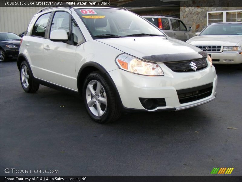 White Water Pearl / Black 2008 Suzuki SX4 Crossover AWD