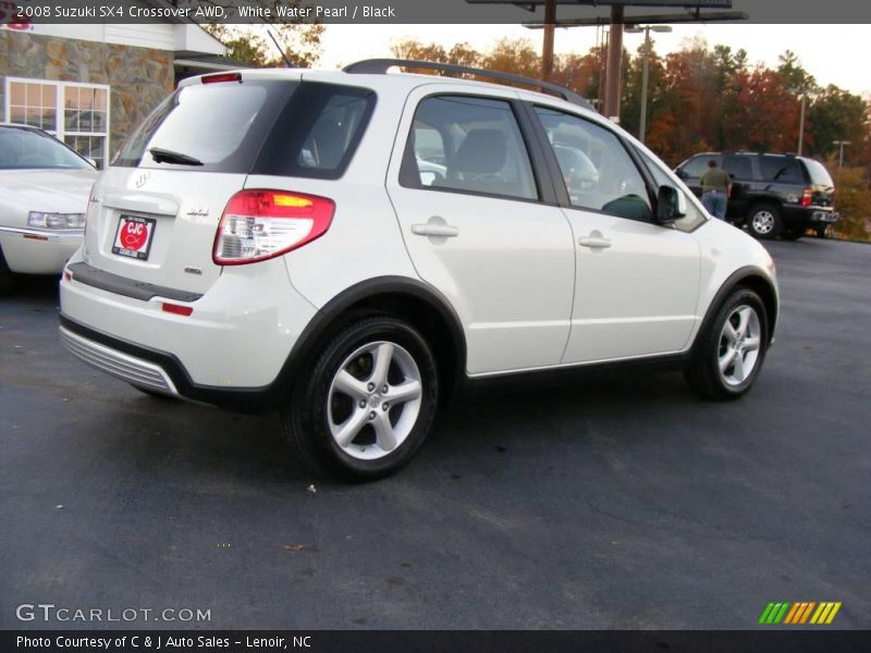 White Water Pearl / Black 2008 Suzuki SX4 Crossover AWD