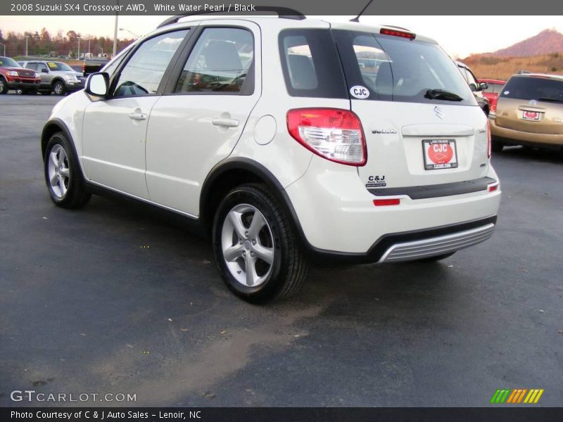 White Water Pearl / Black 2008 Suzuki SX4 Crossover AWD