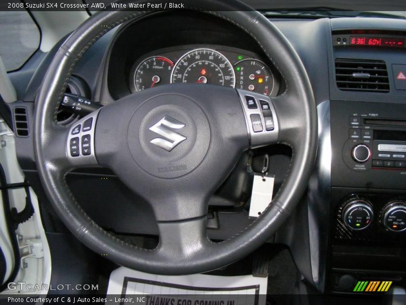White Water Pearl / Black 2008 Suzuki SX4 Crossover AWD
