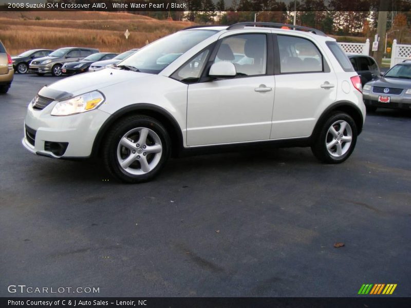 White Water Pearl / Black 2008 Suzuki SX4 Crossover AWD