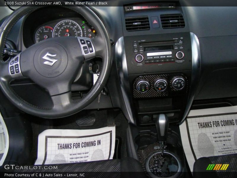 White Water Pearl / Black 2008 Suzuki SX4 Crossover AWD