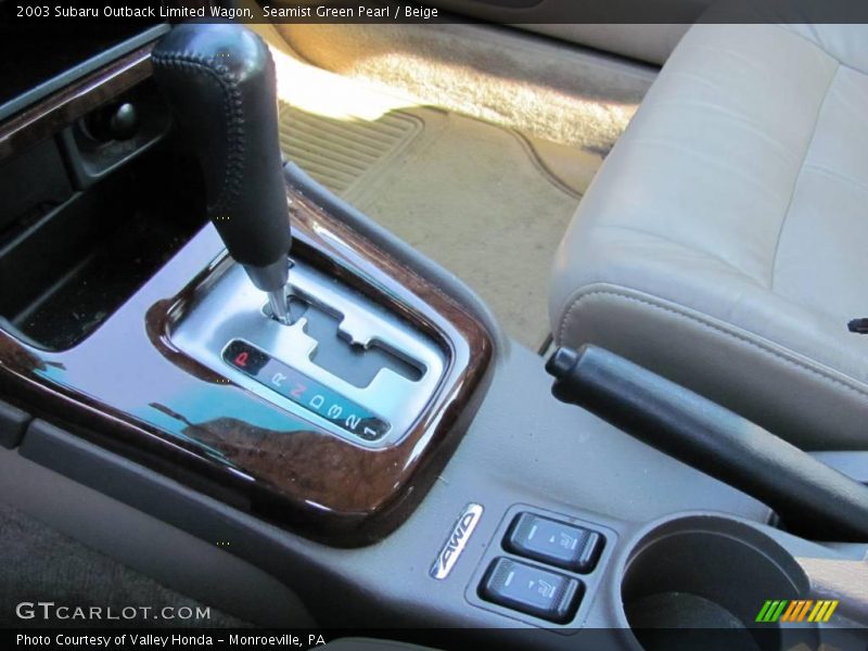 Seamist Green Pearl / Beige 2003 Subaru Outback Limited Wagon