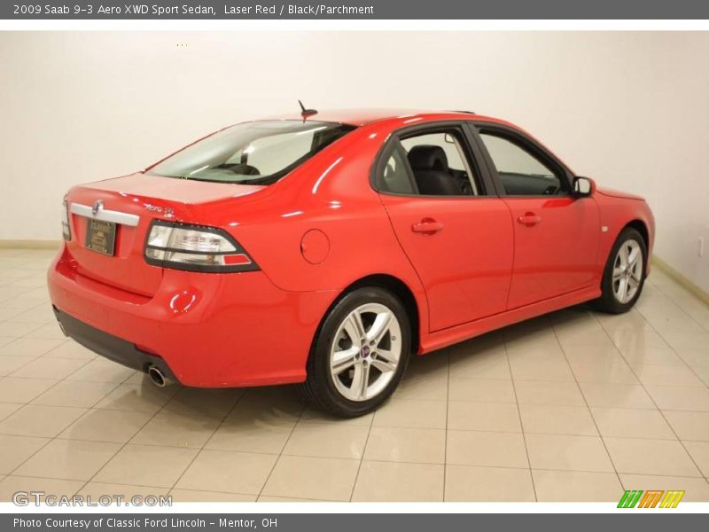 Laser Red / Black/Parchment 2009 Saab 9-3 Aero XWD Sport Sedan