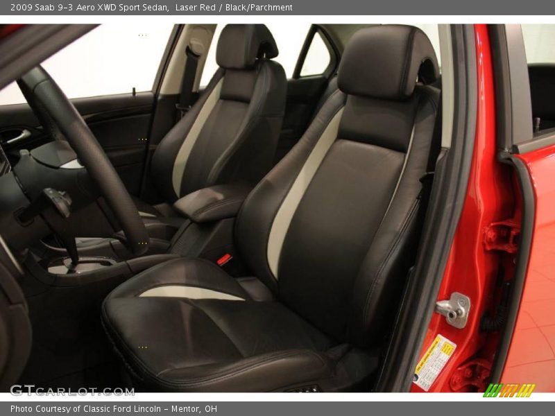 Laser Red / Black/Parchment 2009 Saab 9-3 Aero XWD Sport Sedan