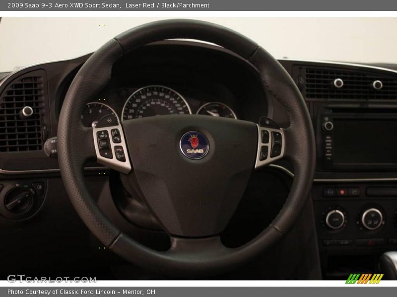 Laser Red / Black/Parchment 2009 Saab 9-3 Aero XWD Sport Sedan