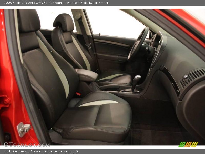 Laser Red / Black/Parchment 2009 Saab 9-3 Aero XWD Sport Sedan