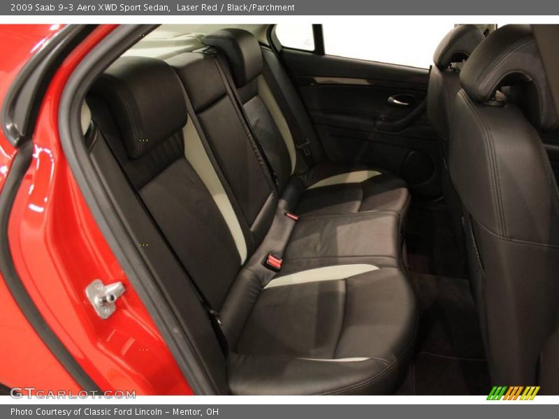Laser Red / Black/Parchment 2009 Saab 9-3 Aero XWD Sport Sedan